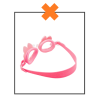 Duikbril strik roze